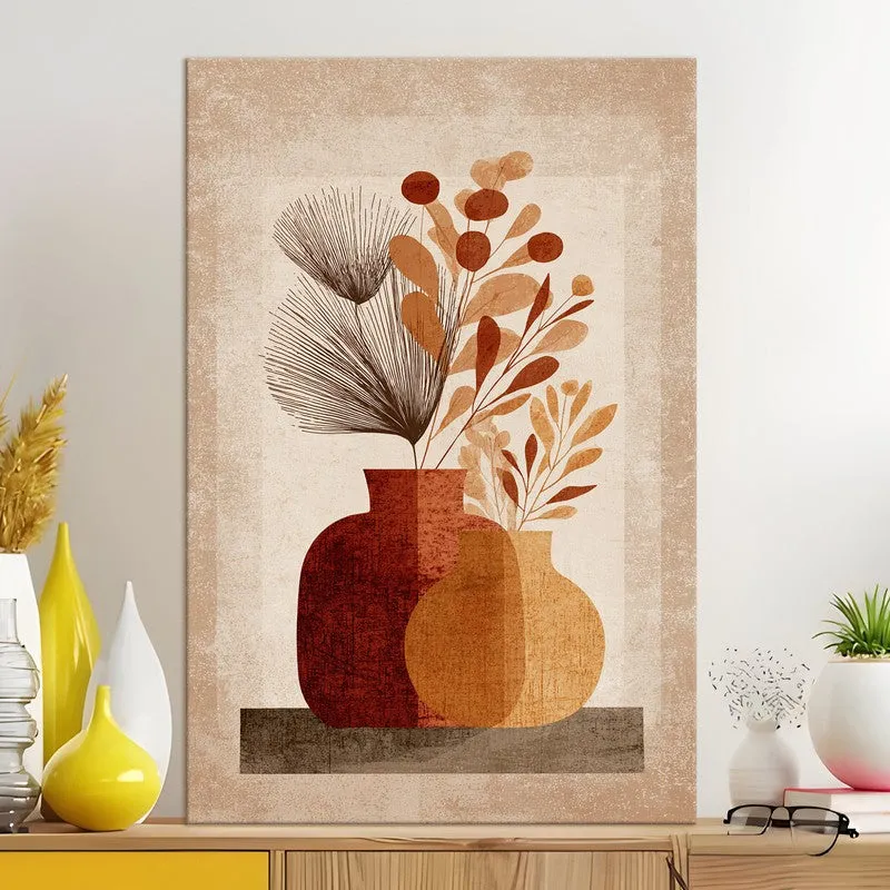 Earthy Vase Composition Canvas Wall Art media 5