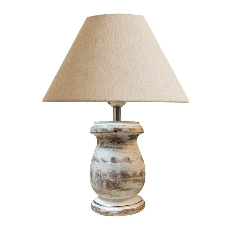 SolidGlow Wooden Table Lamp - White media 3