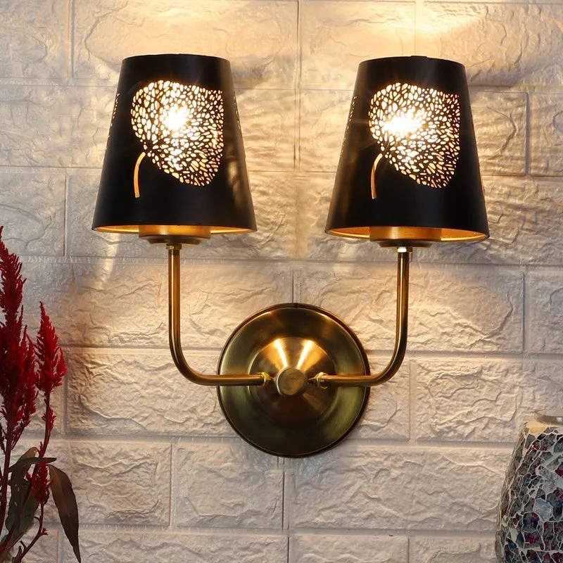 AuraCut Leaf Duo Metal Wall Lamp media 1