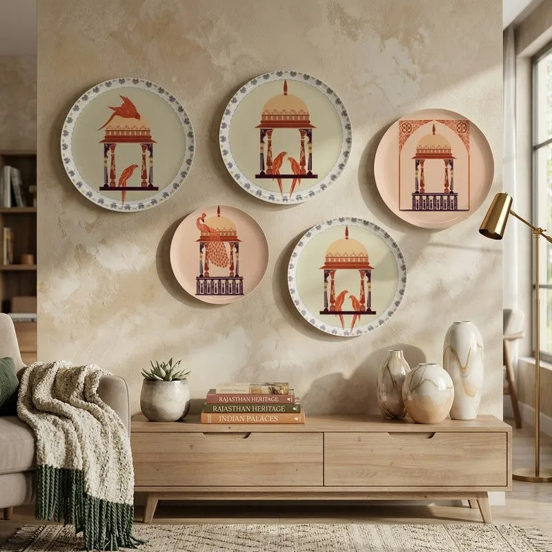 Palace Pavilion Metal Wall Plates - Set Of Five media 1