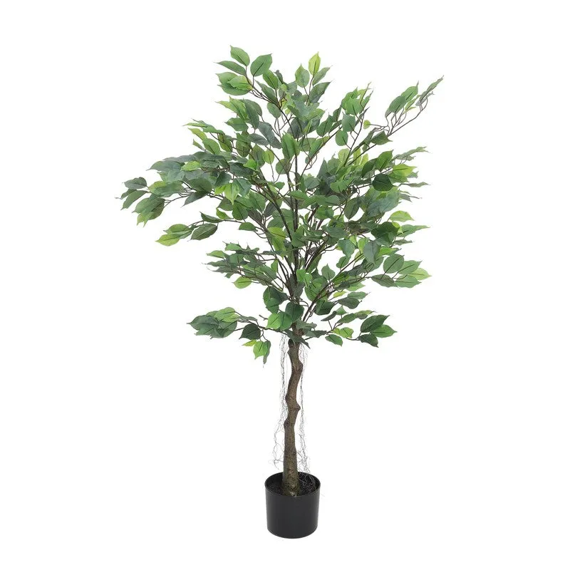 Evergreen Aura Artificial Plant With Black Plastic Pot - 4.2 ft media 5