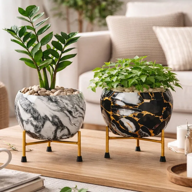 Fluid Lines Pots & Planters - Set of Two media 7
