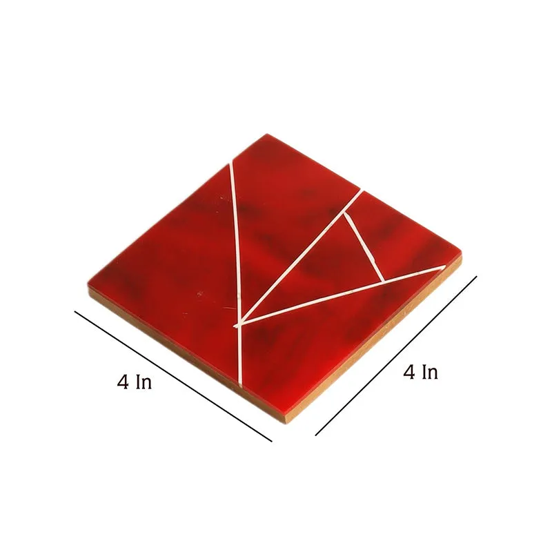 Red Divide Coaster - Set Of Four media 7