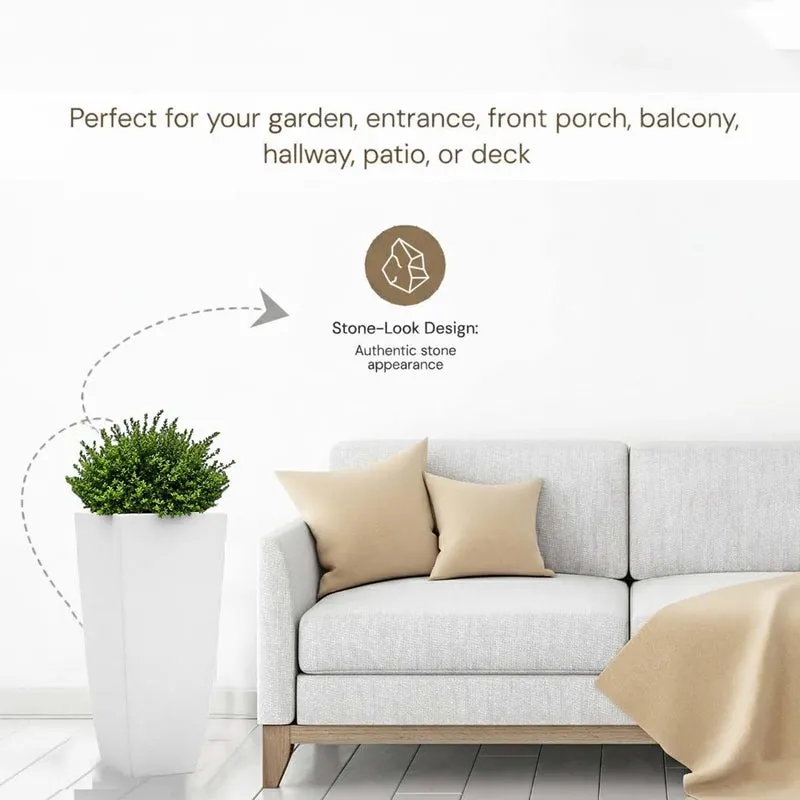Obsidian Bloom Planter - White media 6