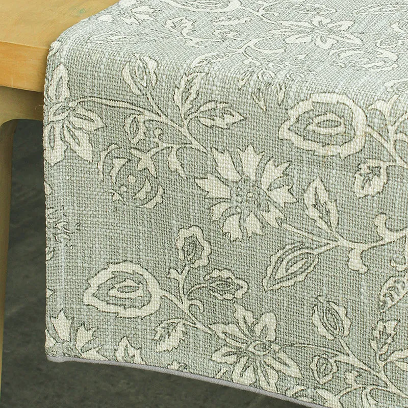 Willow Petal Cotton Table Runner - Grey media 3