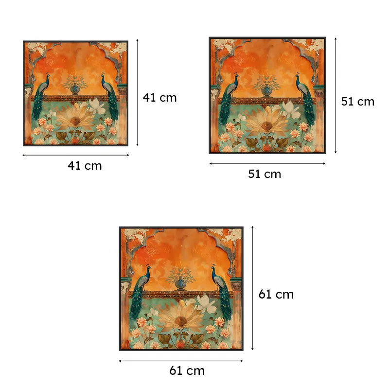 Mayoorachitra Canvas Wall Painting With Frame - Black media 6