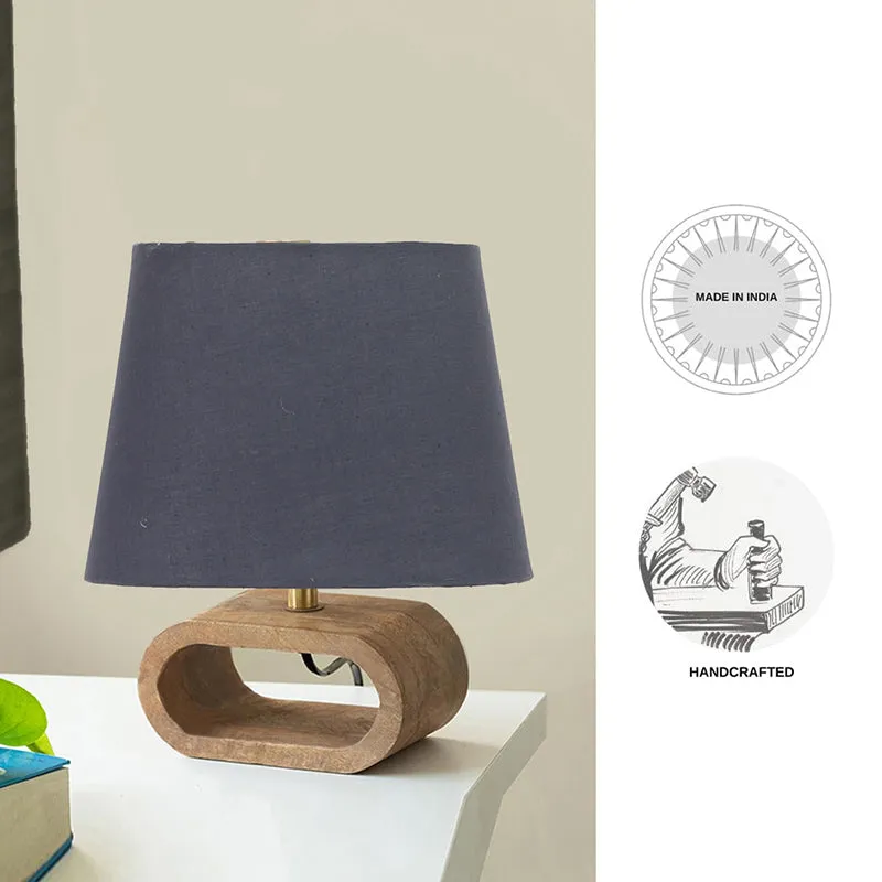 Adagio Wooden Table Lamp - Grey,Brown media 4