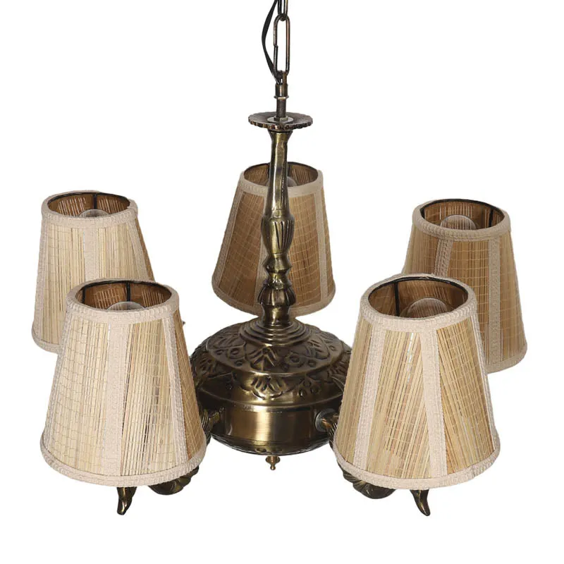 Dahaka Conical Golden Antique Ceiling Lamp media 4