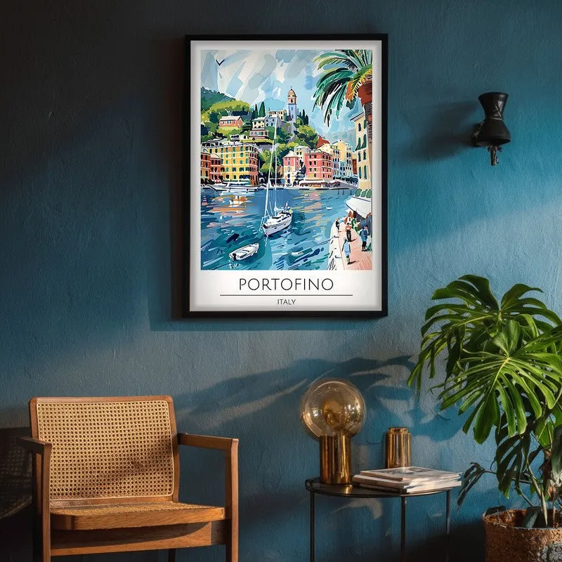 Vintage Portofino Framed Canvas Wall Painting media 4