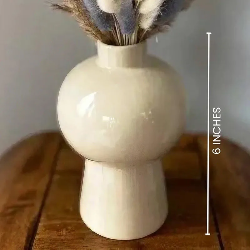 Mushroom Vase With Naturally Dried Flower Bunch media 5