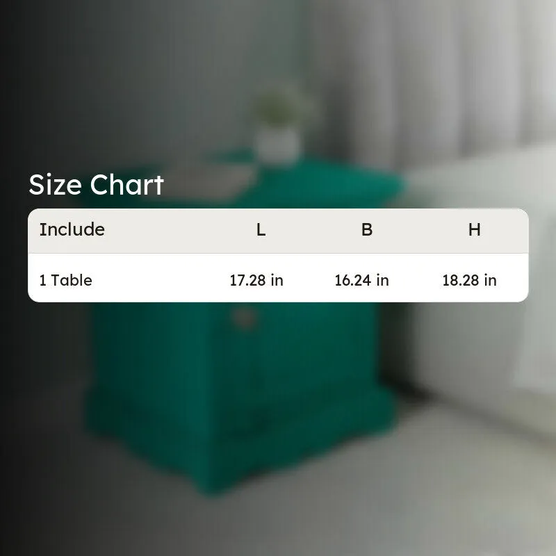 Bverox Sheesham Wooden Side & Bedside Table - Green media 10