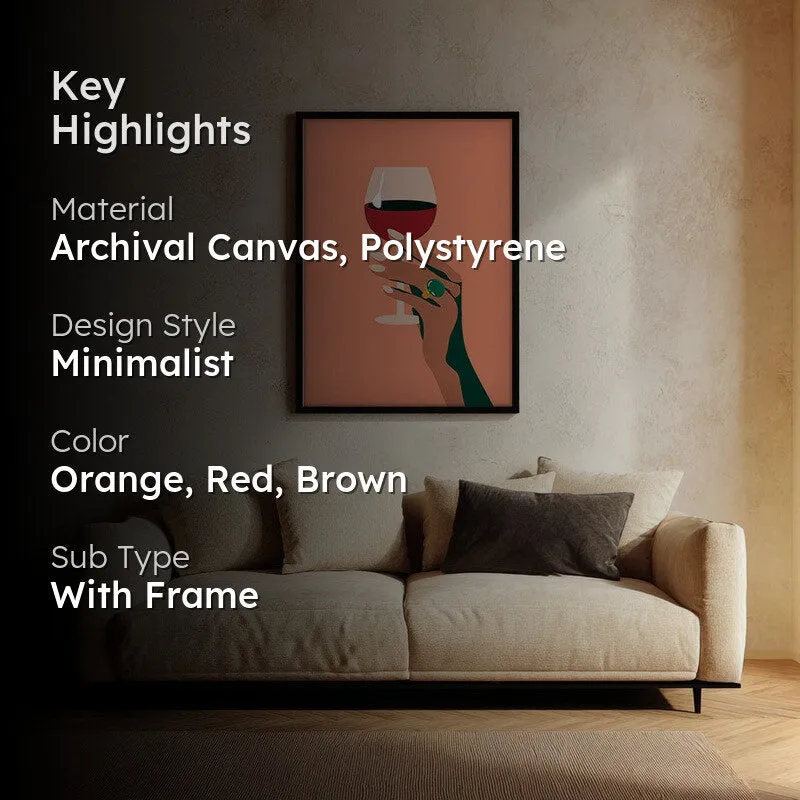 Rubessa Canvas Wall Painting - Black Frame media 2
