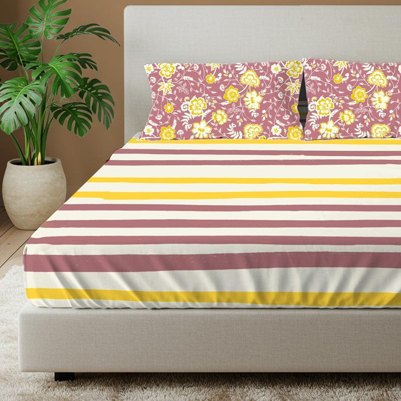 Urban Space Minimal Luxe Cotton Bedsheet - 144 TC media 3