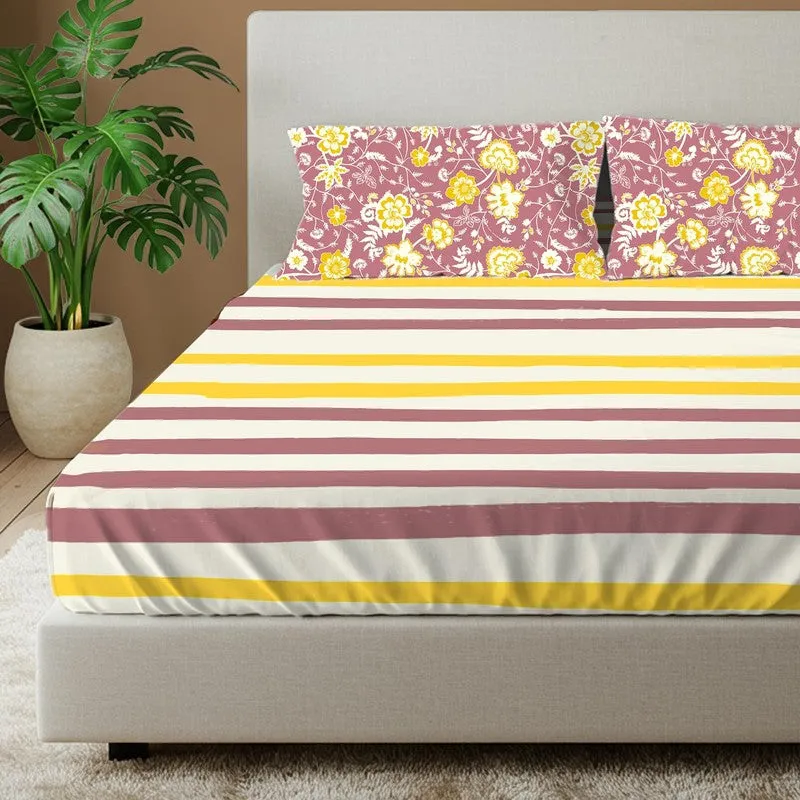 Urban Space Minimal Luxe Cotton Bedsheet - 144 TC media 3