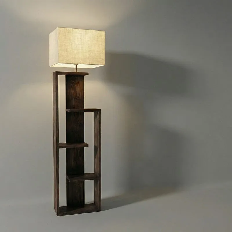 BareGlow Wooden Floor Lamp - Brown media 7