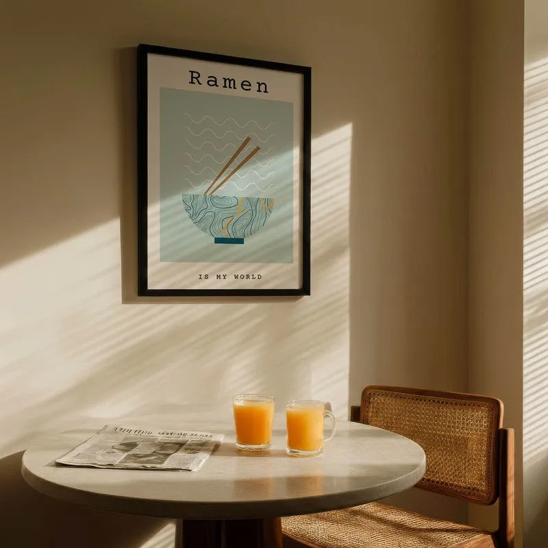 RamenBlue Archival Canvas Wall Art - Black media 5