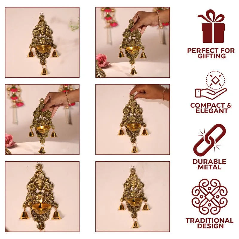 Lunara Heritage Brass Bell Glow Diyas media 6
