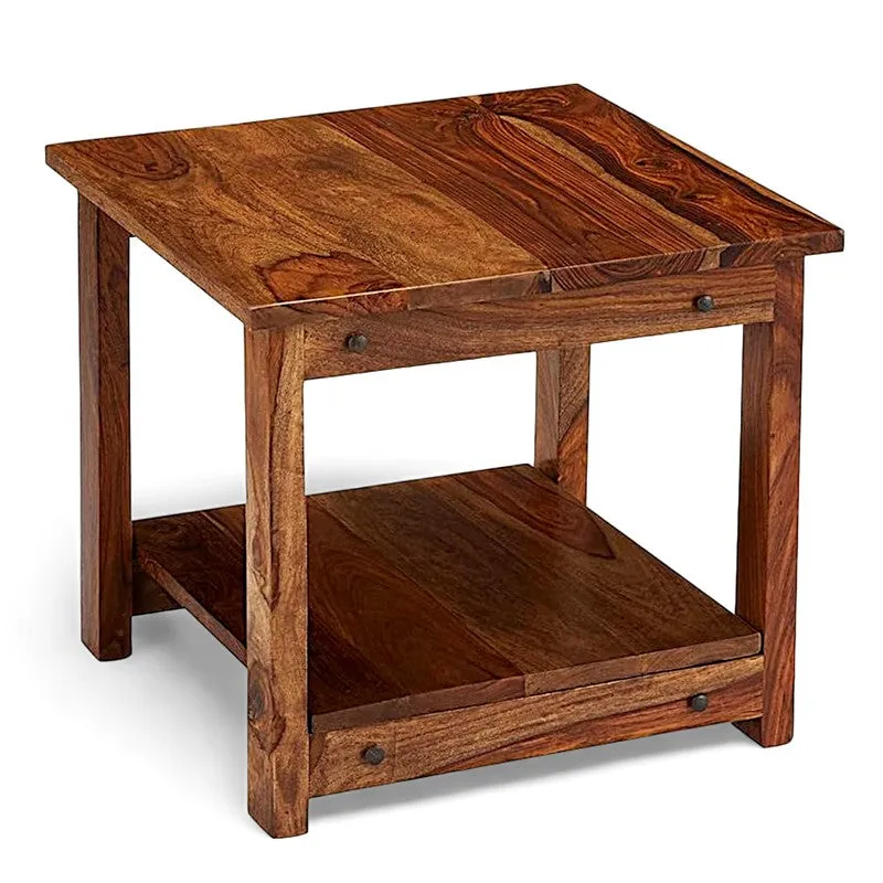 Yavex Sheesham Wooden Center Table - Brown media 5