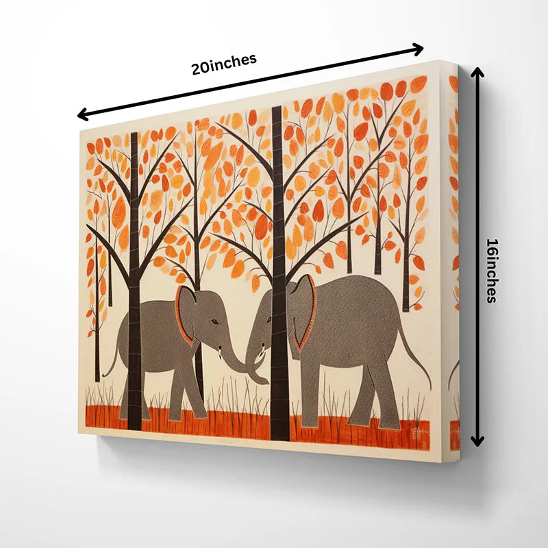 Elephant Sketches Canvas Wall Art media 5