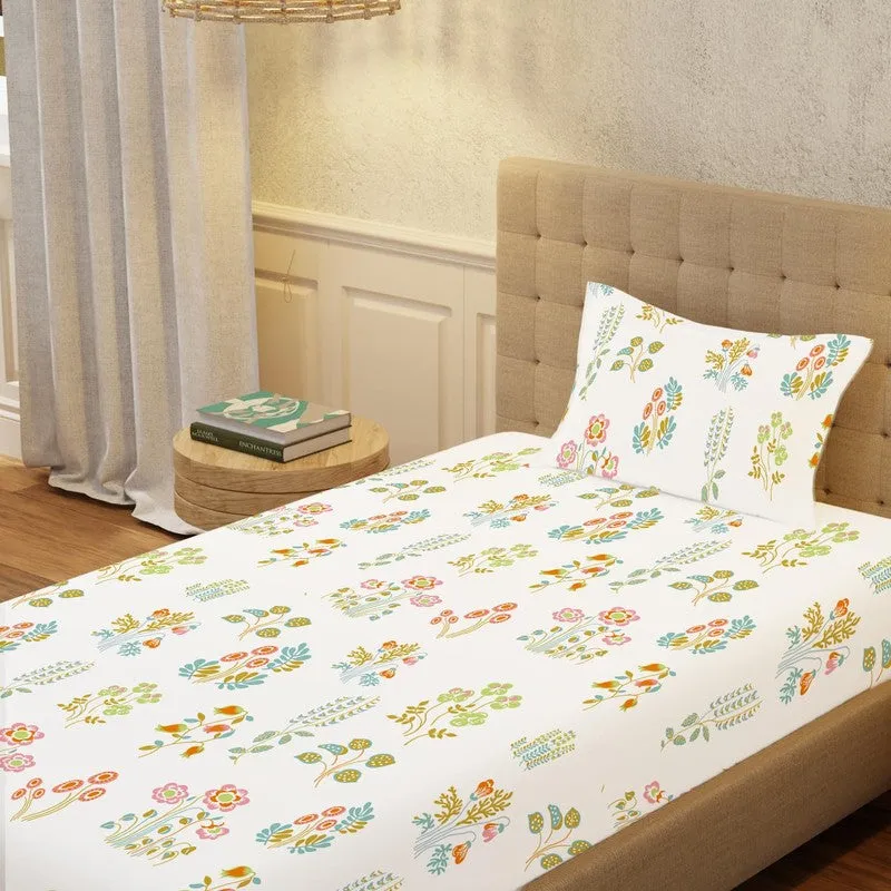 Urban Space AbstraLux Cotton Bedsheet (Yellow) - 200 TC media 5