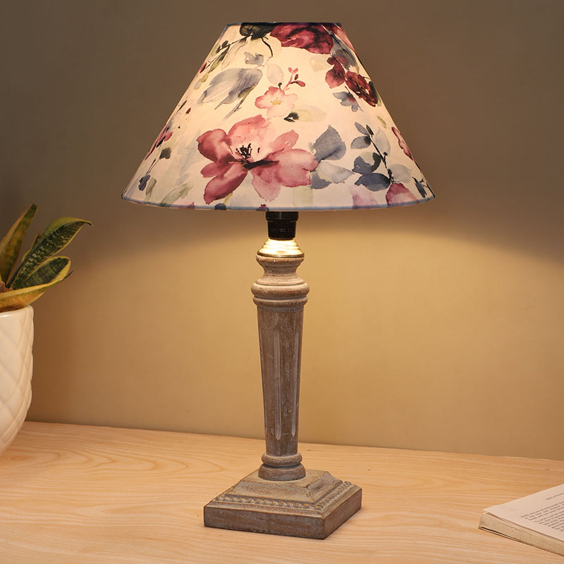 Lumikko Vale Printed Mango Wood Table Lamp - Multicolor