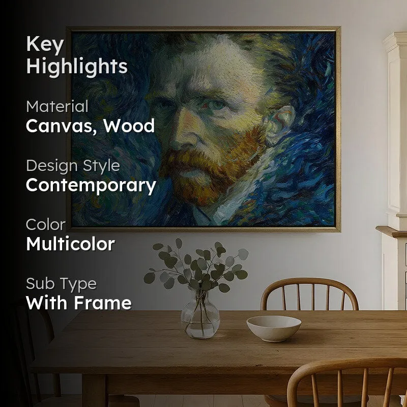 Soulful Stare Canvas Wall Painting With Frame media 2