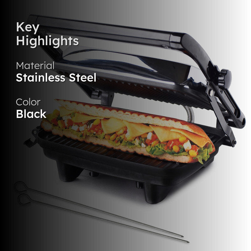 Hamilton Beach Panini Maker with Skewers - 1400 W media 2
