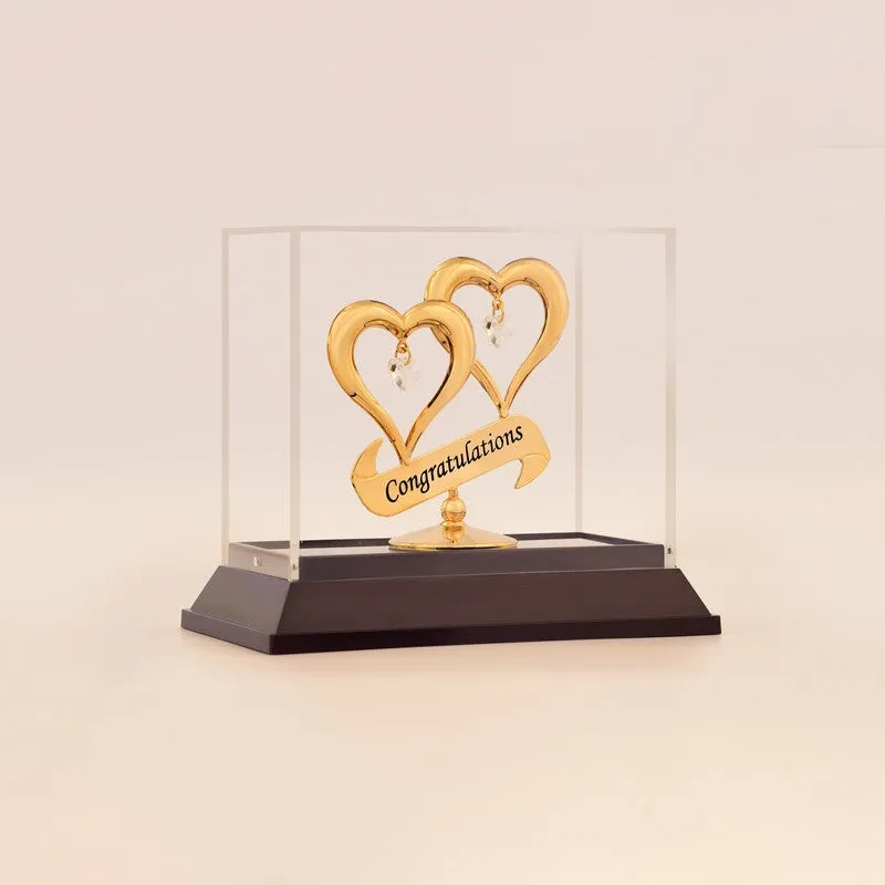 Together Forever Celebration 24K Gold Plated Mild Steel Showpiece media 3