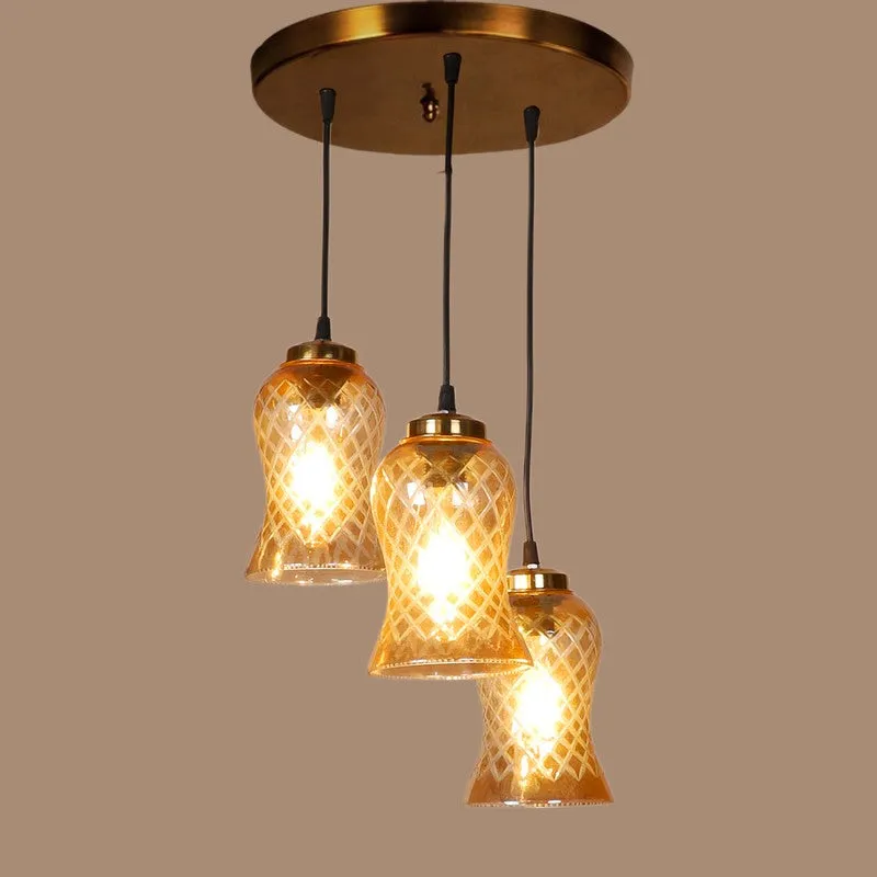 AquaVitra Glass Ceiling Lamp - Gold media 4