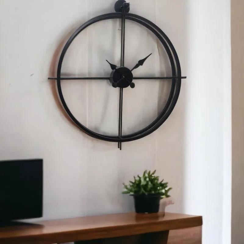 Chime Silent Wall Clock - Black media 1