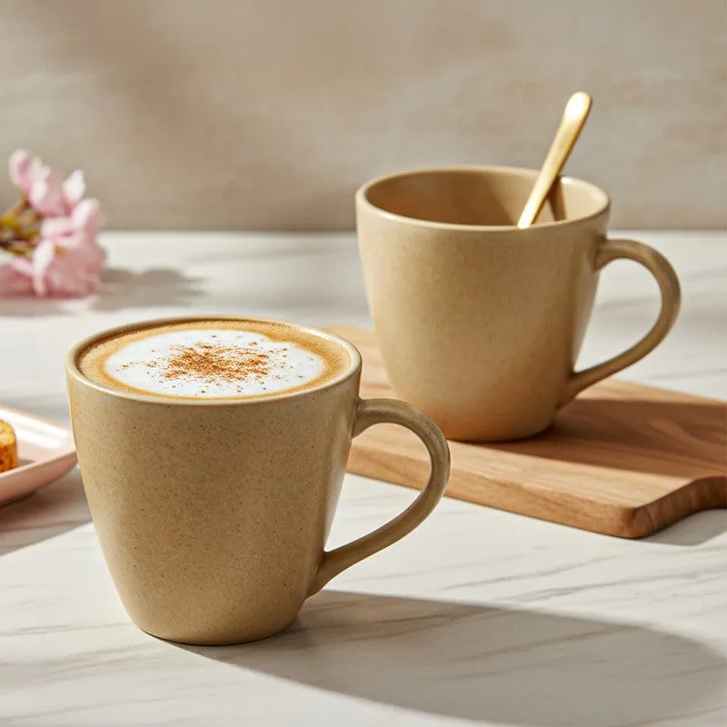 Tassa Ceramic Coffee Mug (350 mL Each) - Set of Two media 1