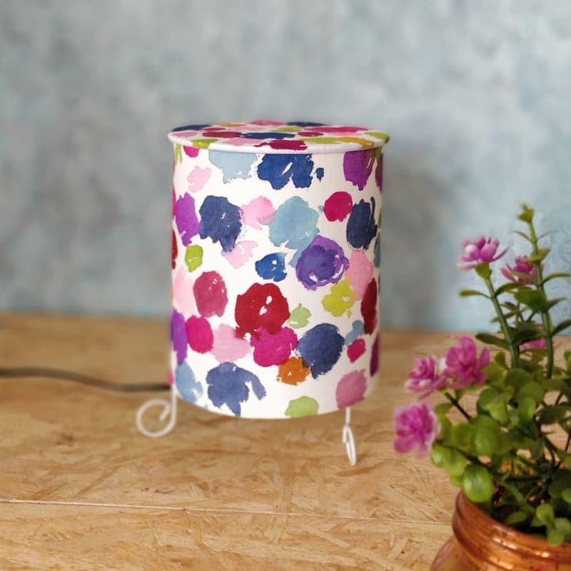 Flora Stroke Handpainted Fabric Table Lamp - Multicolor media 5