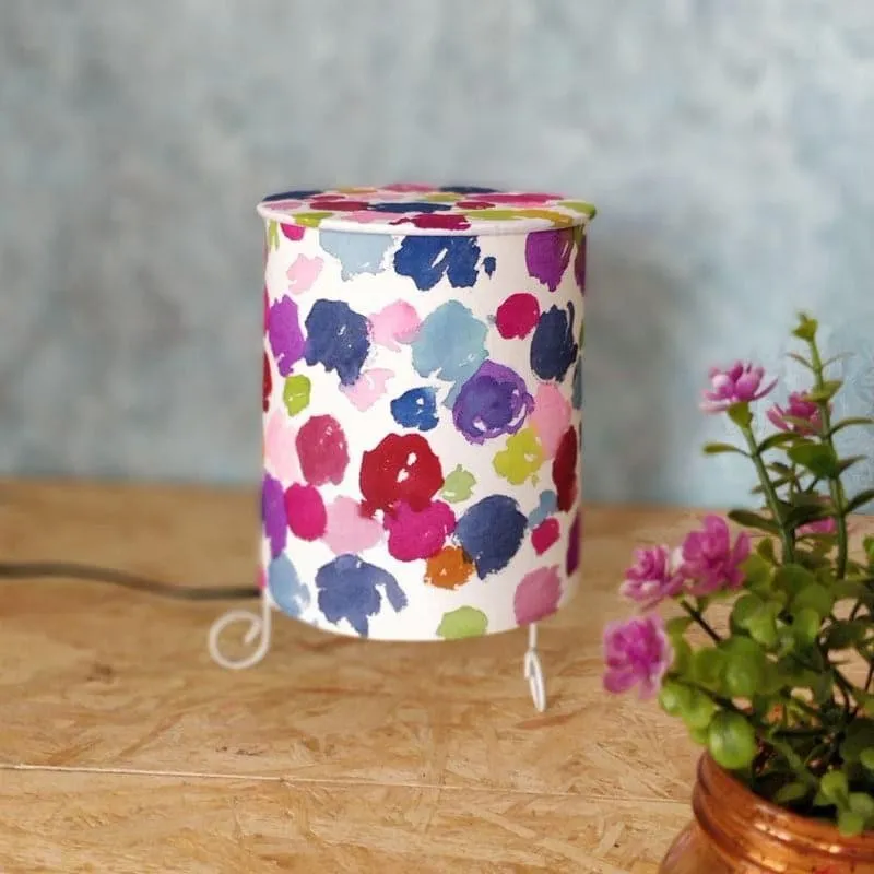 Flora Stroke Handpainted Fabric Table Lamp - Multicolor media 5