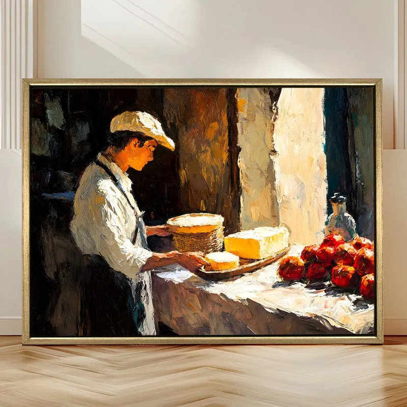 Golden Crust Canvas Wall Painting With Frame media 4