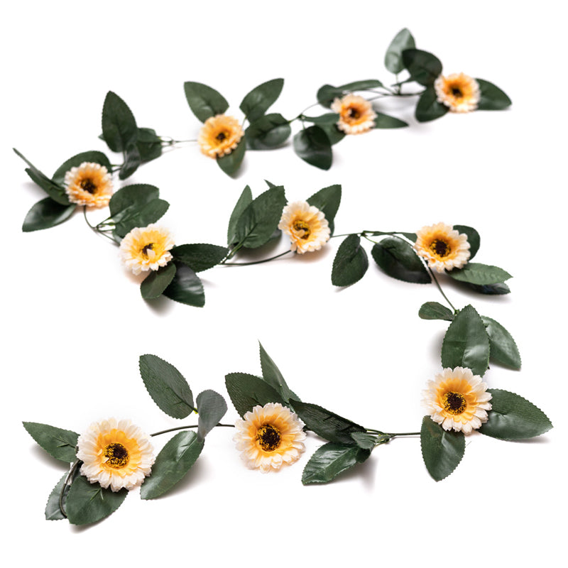Fiora Artificial Gerbera Creeper (White-Yellow)  Set of Two media 4