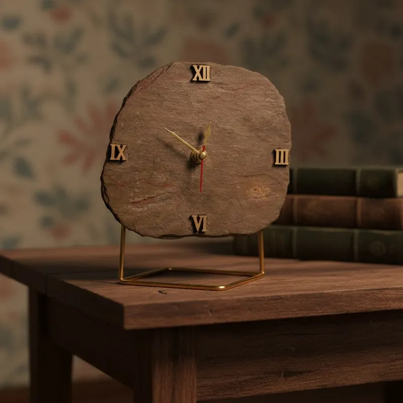 Dursa Peacock SlateTable Clock media 3