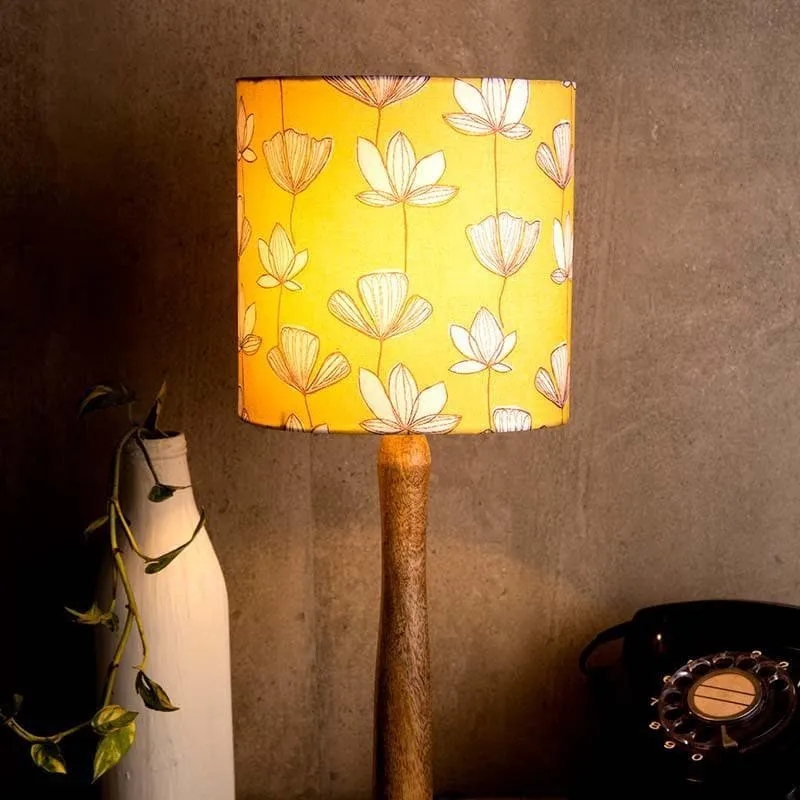 The Sunkissed Fabric Table Lamp - Yellow,White,Brown media 1