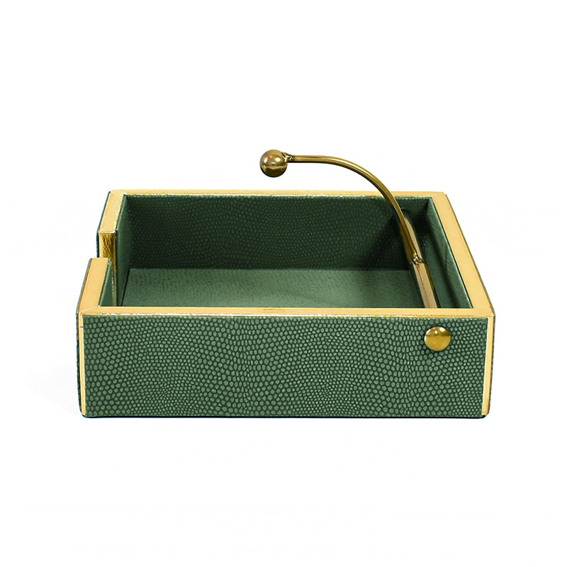 Tisquo Faux Leather Tissue Holder - Olive Green media 5