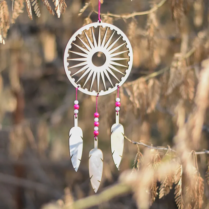 Chakra Charm Dream Catcher - White media 3