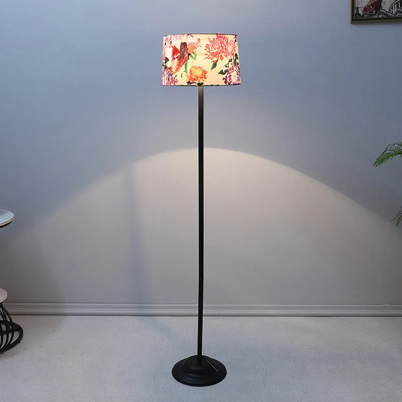 Miyabi Printed Metal Floor Lamp - Black media 2