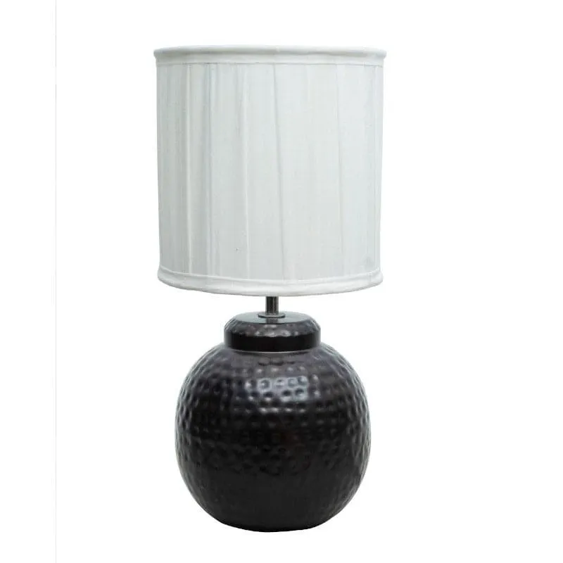 Marie Verda Fabric Table Lamp - White,Black media 4