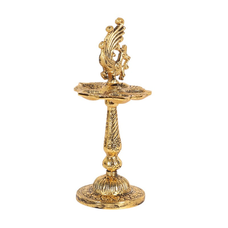 Antique Mayur Diya - Gold media 7