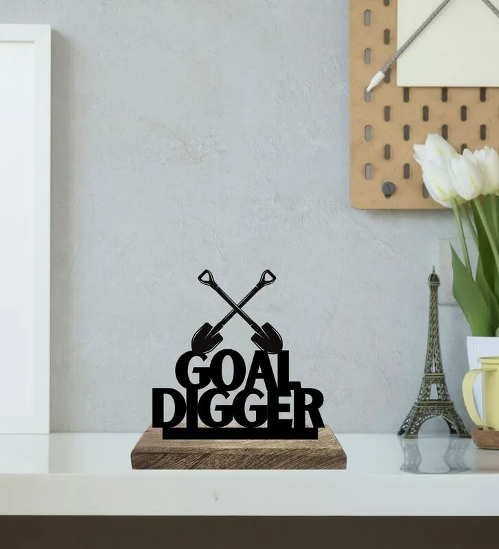 Rise Up Goal Digger Typography Showpiece - Set Of Two media 3