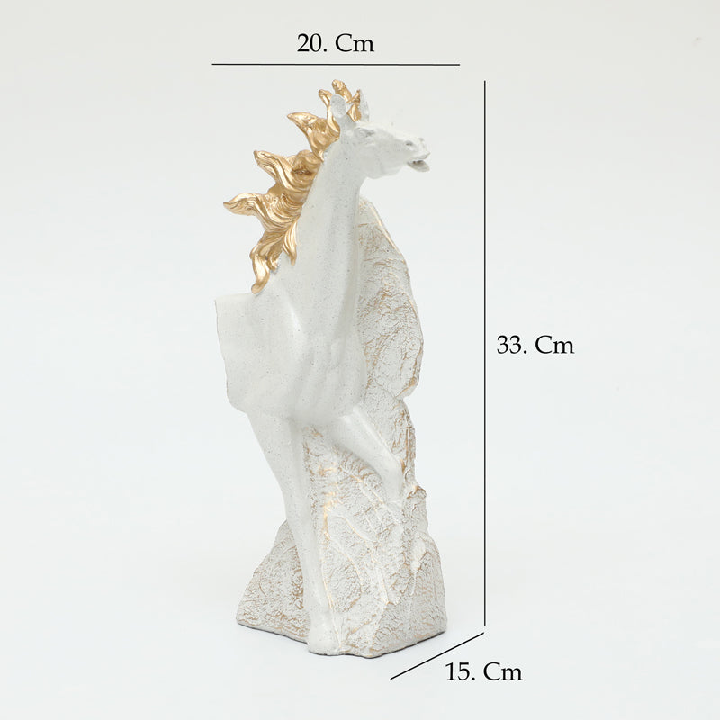 Stallion In Wind Showpiece - White media 7