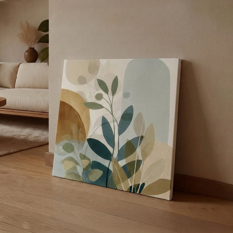 Leafy Whisper Canvas Wall Art