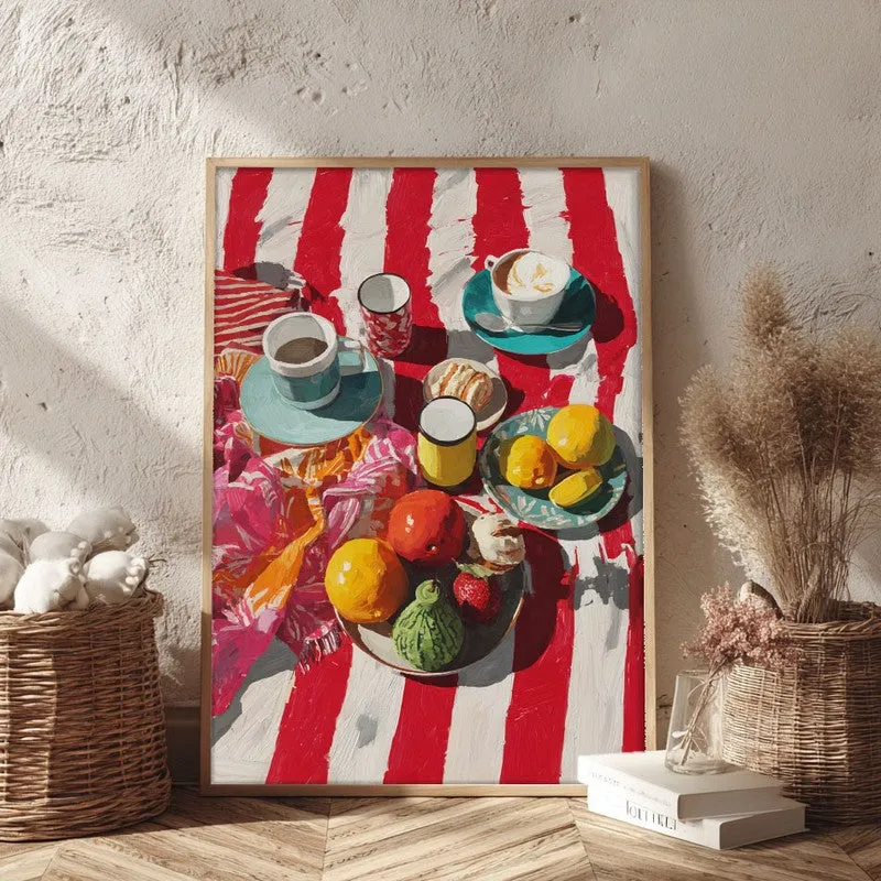 Tableya Canvas Wall Painting With Brown Frame media 3