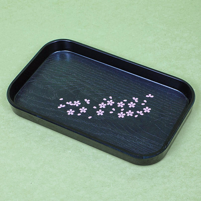 Eltira Floral Serving Tray - Black media 6