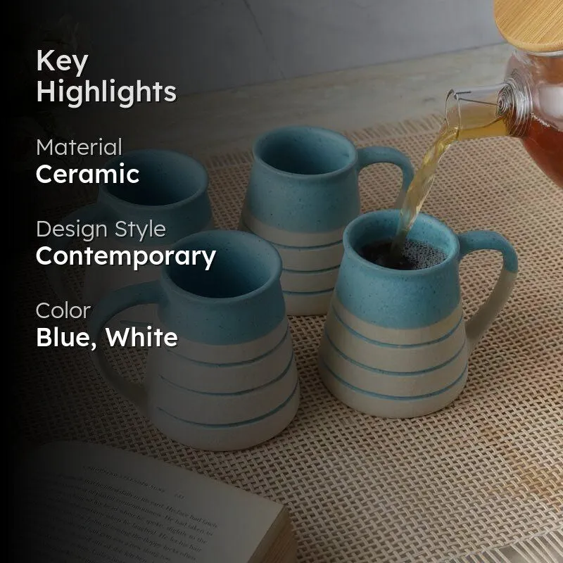 Solway Ceramic Coffee Mug (300 mL Each) - Set of Four media 2