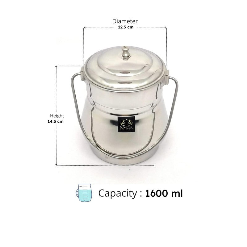 Hive Silver Stainless Steel Container - 1600 mL media 9
