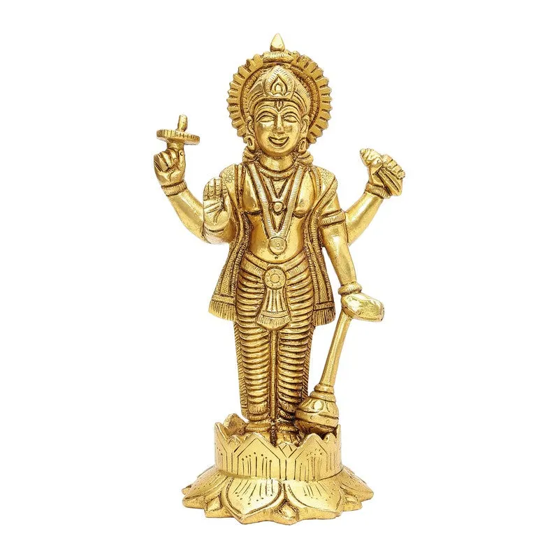 Sri Vishnu Divine Brass Idol media 4